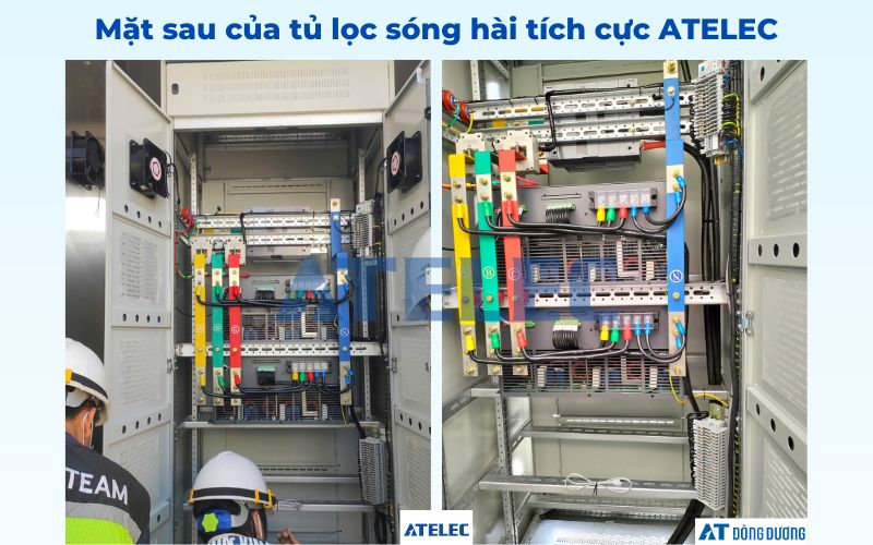 mặt sau của tủ lọc sóng hài